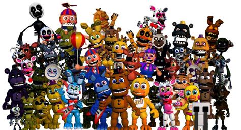 animatronicos|TODOS los ANIMATRÓNICOS de Five Nights At Freddy’s que ...